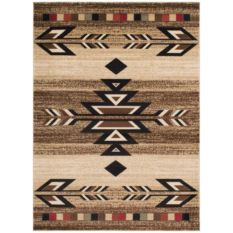 Millwood Pines Haysi Southwestern Beige/Brown Area Rug & Reviews